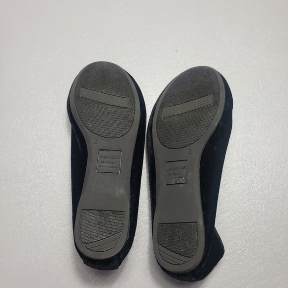 Disney liv and Maddie velvet black slip on shoes little girls size 2 - Picture 5 of 7